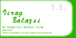 virag balazsi business card